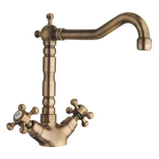 Köksblandare med Retro Pip <strong>Lancaster</strong>  Brons Matt