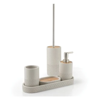 Set av Badrumstillbehör <strong>Cast</strong>  Cement Matt