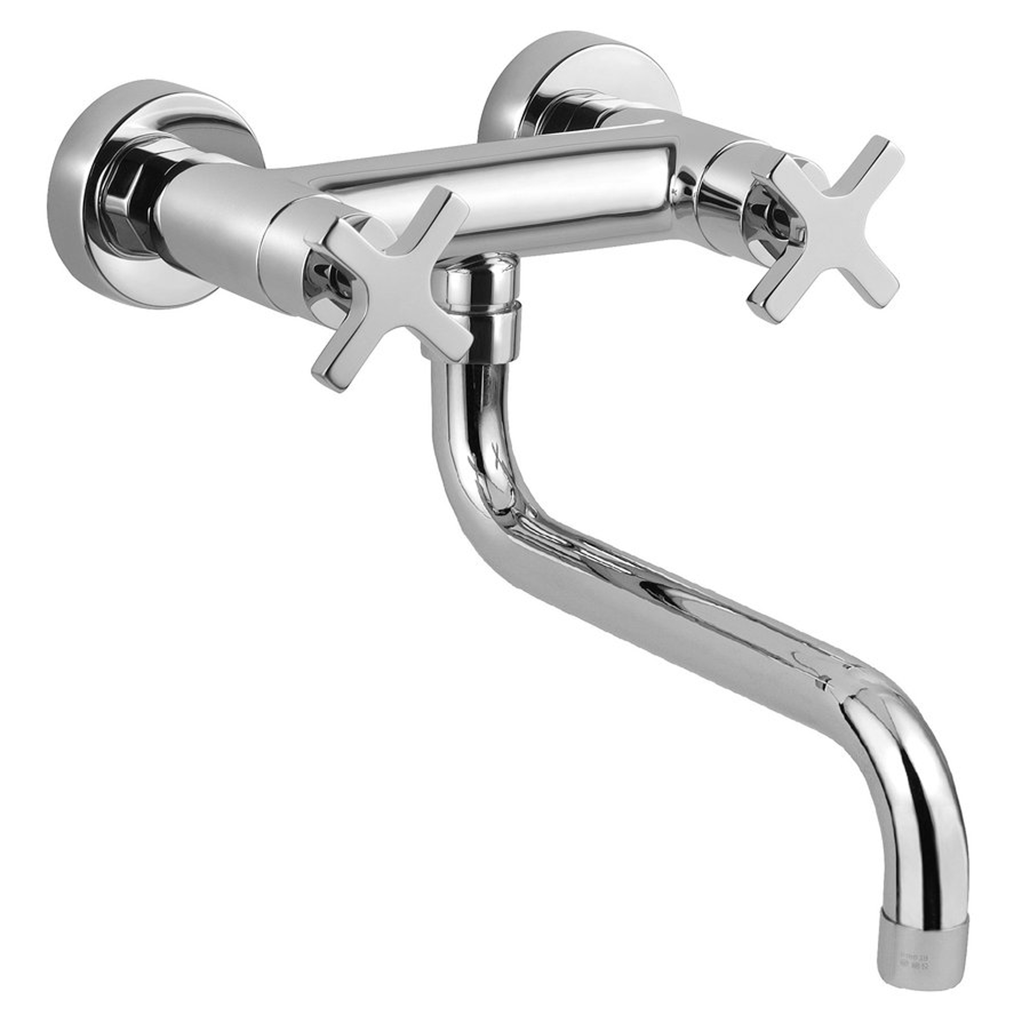 Väggmonterad Tvättställsblandare Noviq Krom Blank
