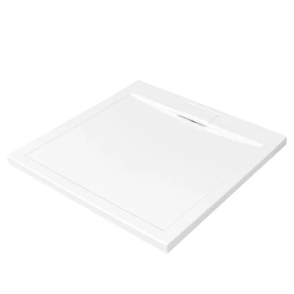 Duschkar <strong>Plano</strong>  Slim Kvadratisk 90x90 cm Vit Blank