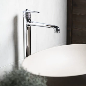 Tvättställsblandare <strong>Eversham</strong>  Krom Blank Hög