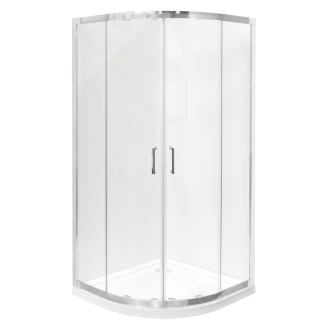 Duschhörn med Duschkar <strong>Nevoa</strong>  90x90 cm Rund Krom Blank