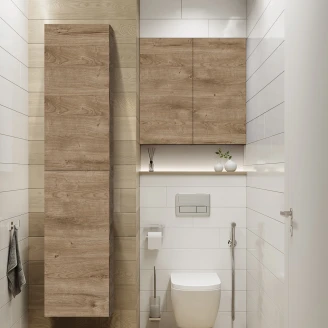 Högskåp <strong>Unity</strong>  med Två Dörrar Ek Trä Matt 40x12.6x180 cm