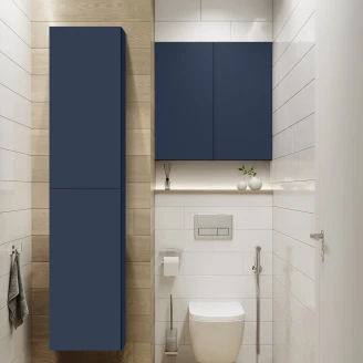 Högskåp <strong>Unity</strong>  med Två Dörrar Blå Matt 40x12.6x180 cm