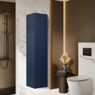 Högskåp <strong>Unity</strong>  med Två Dörrar Blå Matt 40x35.2x180 cm