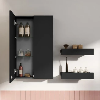 Väggskåp <strong>Unity</strong>  med Två Dörrar Valnöt Matt 50x12.6x80 cm