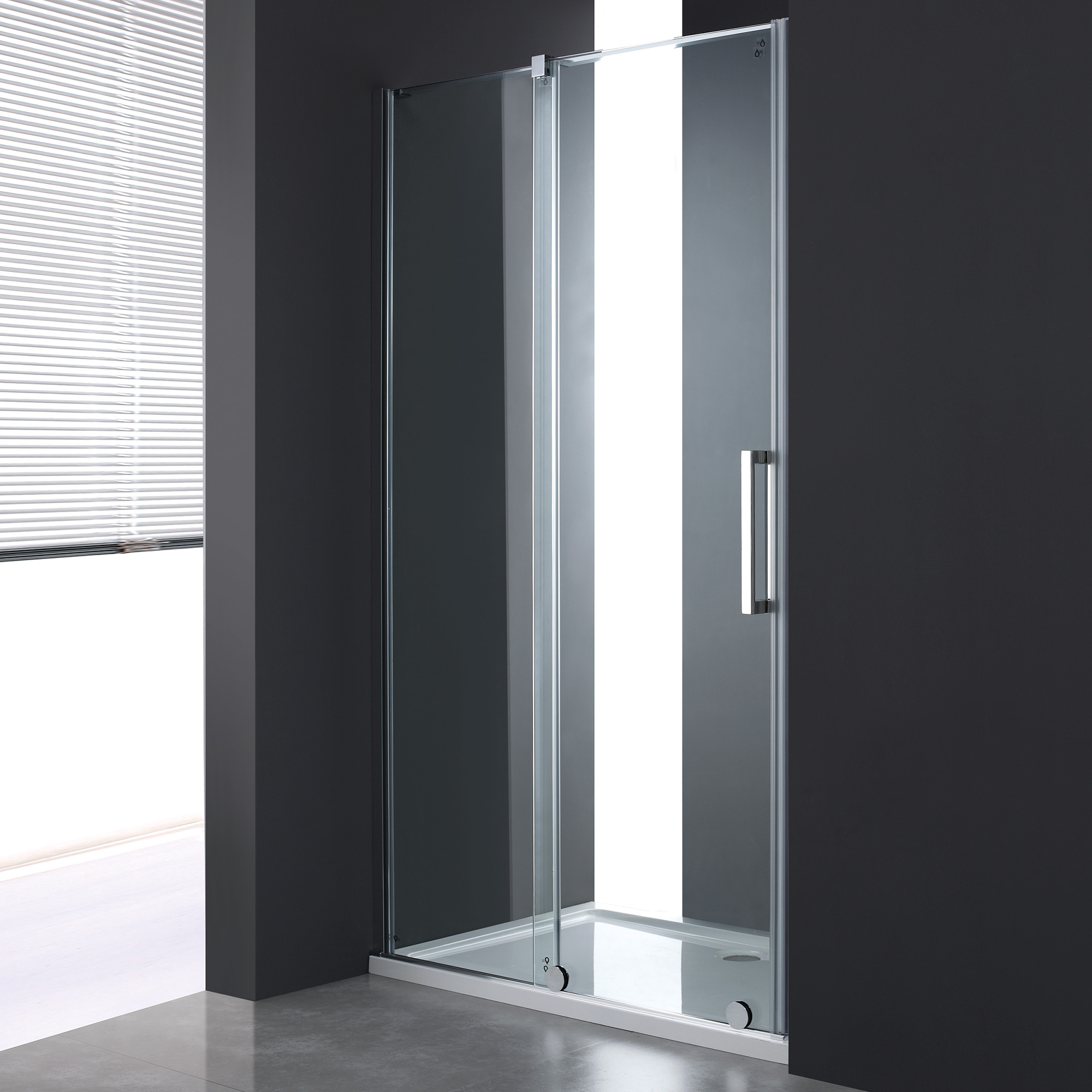 Duschdörr Echelle 140 cm Krom Blank