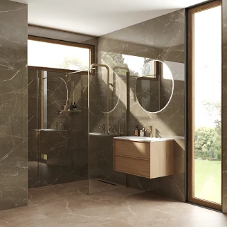 Marmor Klinker Bottocino Brun Polerad 60x60 cm