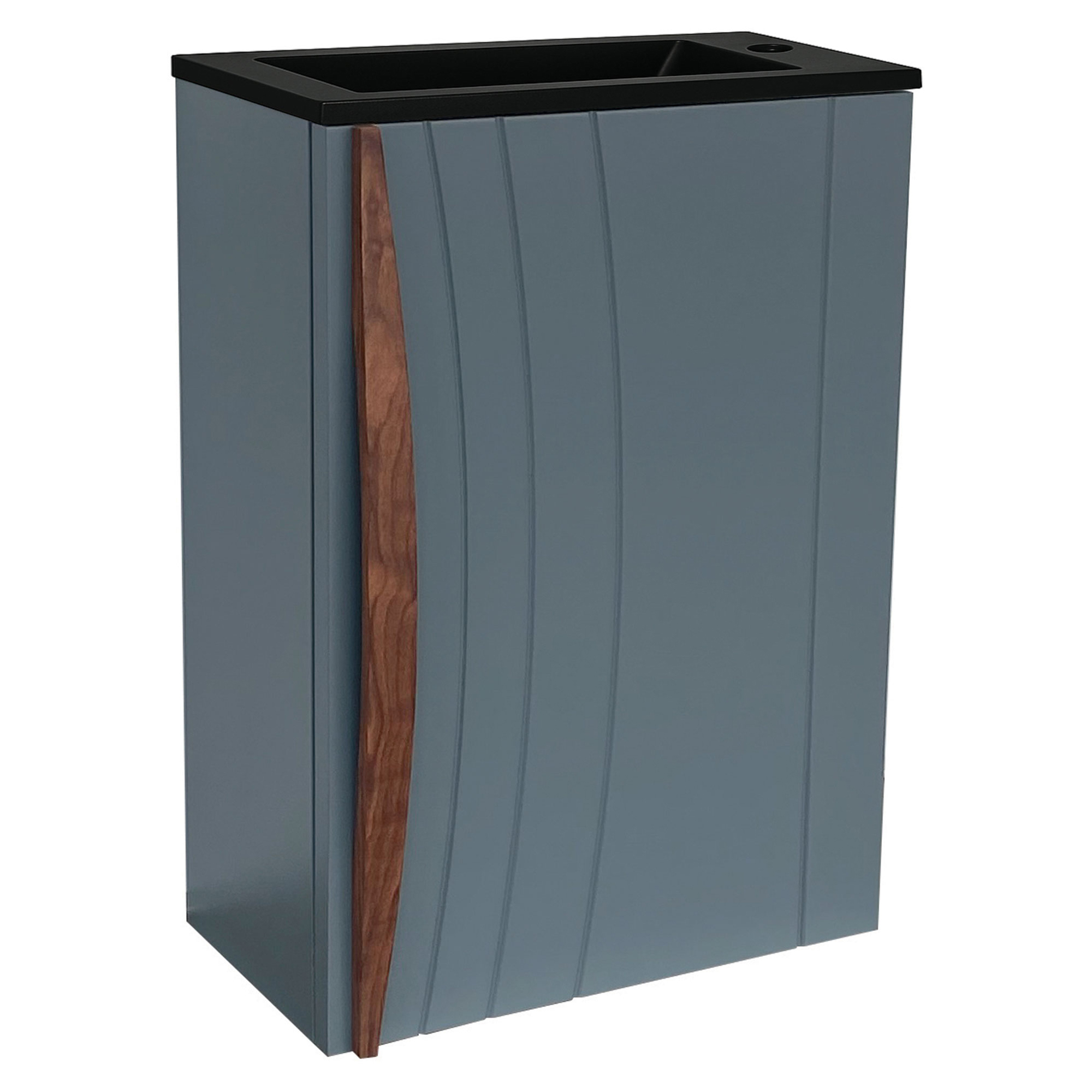 Tvättställsskåp Avela Blå Matt med Handfat Svart