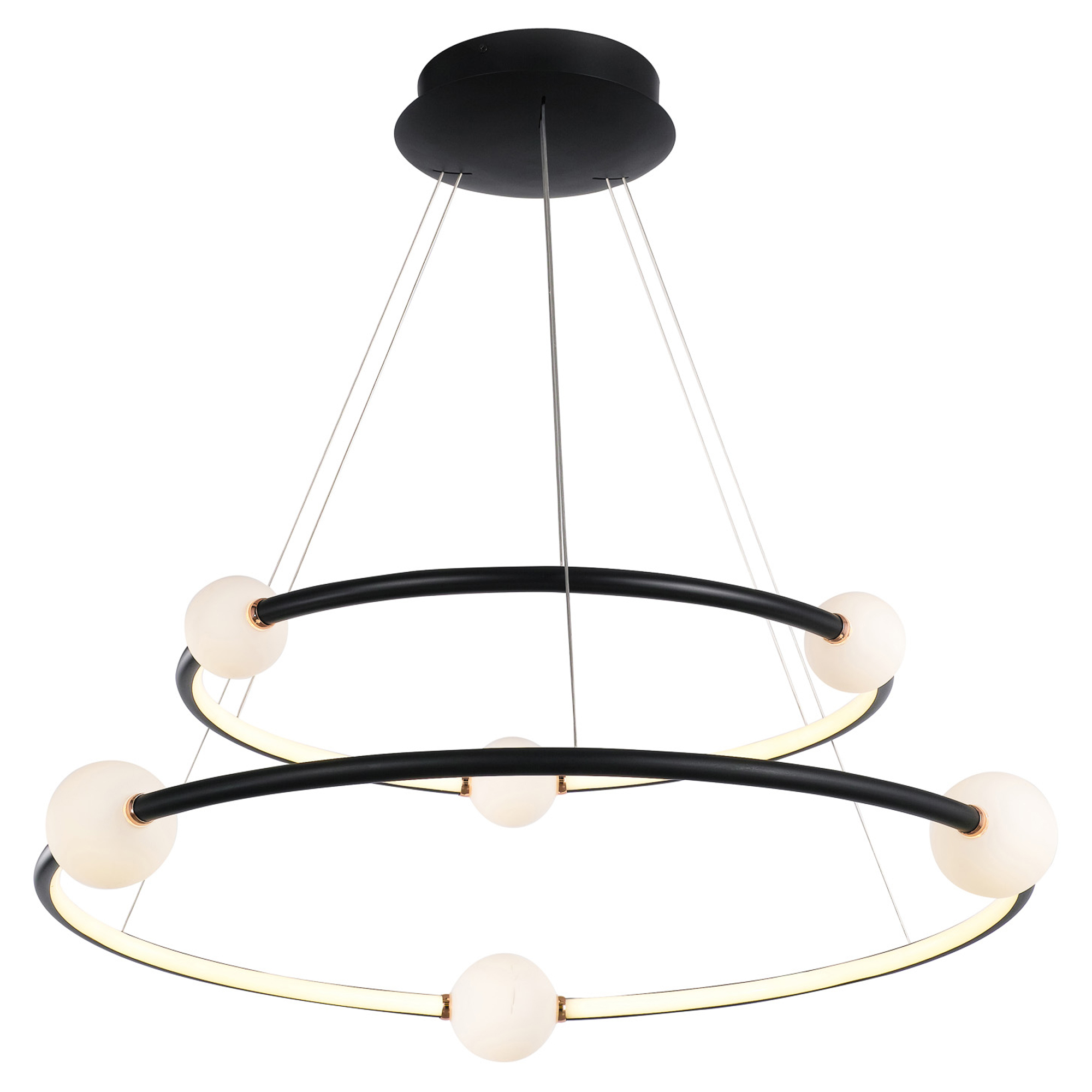 Hängande Lampa Belano Duo Svart Matt Ø 87 cm