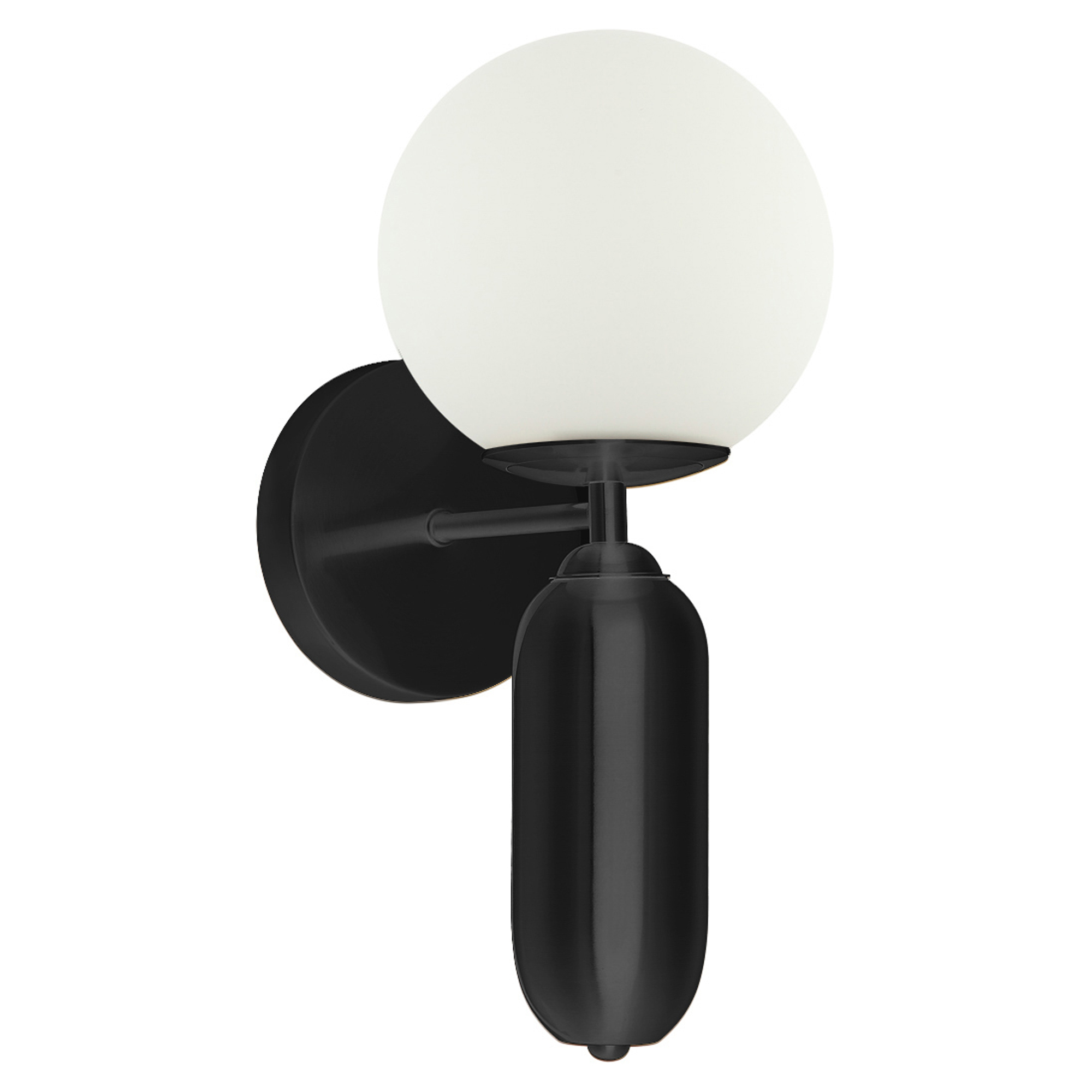 Vägglampa Alvera Svart, Vit Matt