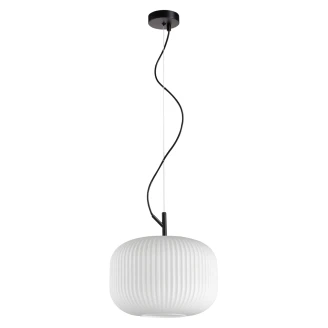 Hängande Lampa <strong>Rovana</strong>  L Svart, Vit Matt