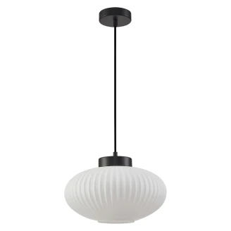 Hängande Lampa <strong>Grovia</strong>  Svart, Vit Matt