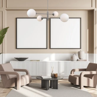 Hängande Lampa Evina Quadra Satin Nickel Matt
