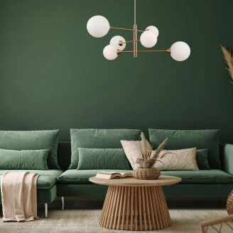 Hängande Lampa <strong>Evina</strong>  Hexa Honungsmässing Matt