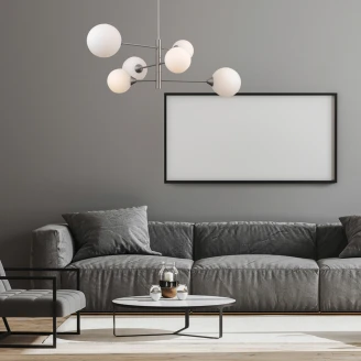 Hängande Lampa Evina Hexa Satin Nickel Matt