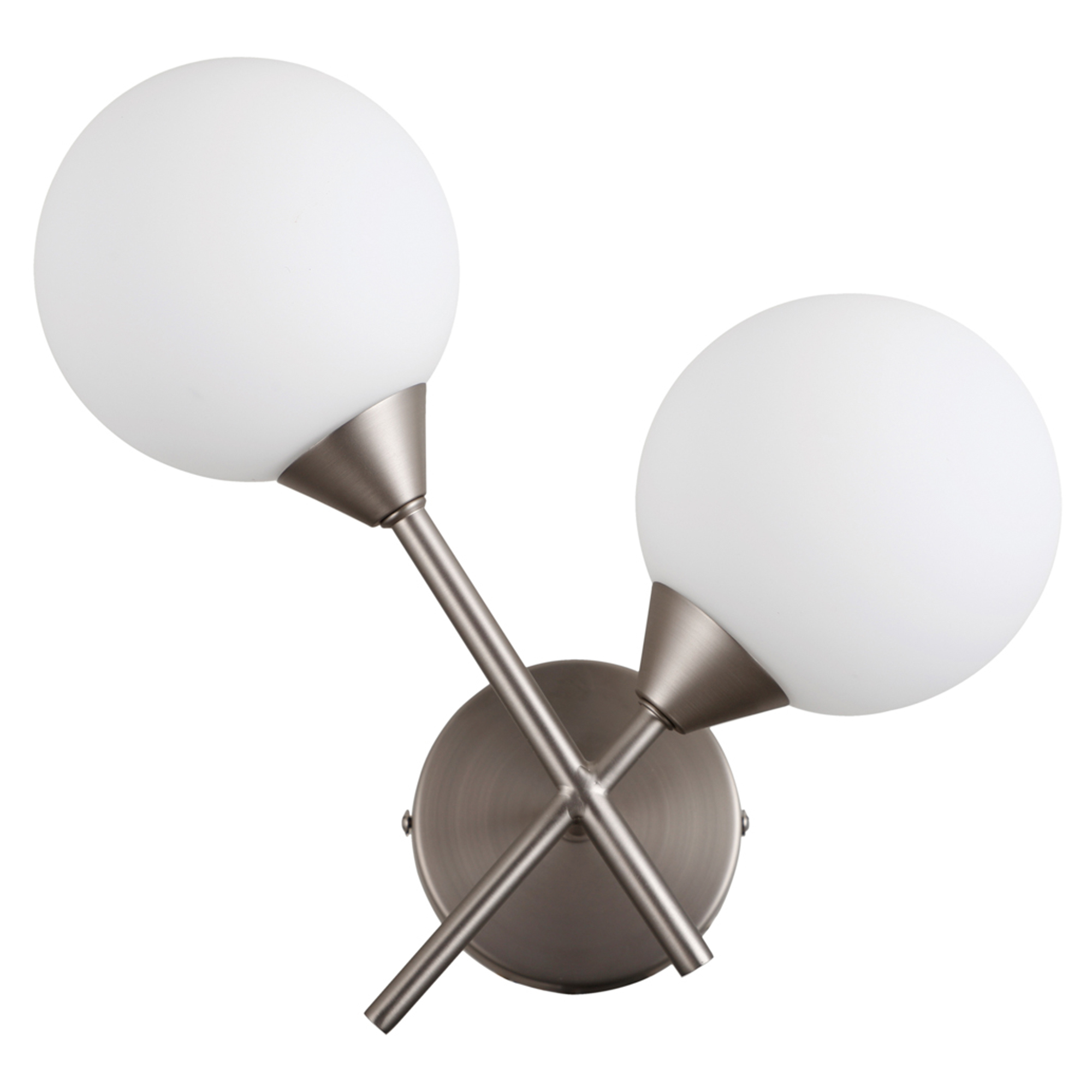 Vägglampa Evina Duo Satin Nickel Matt