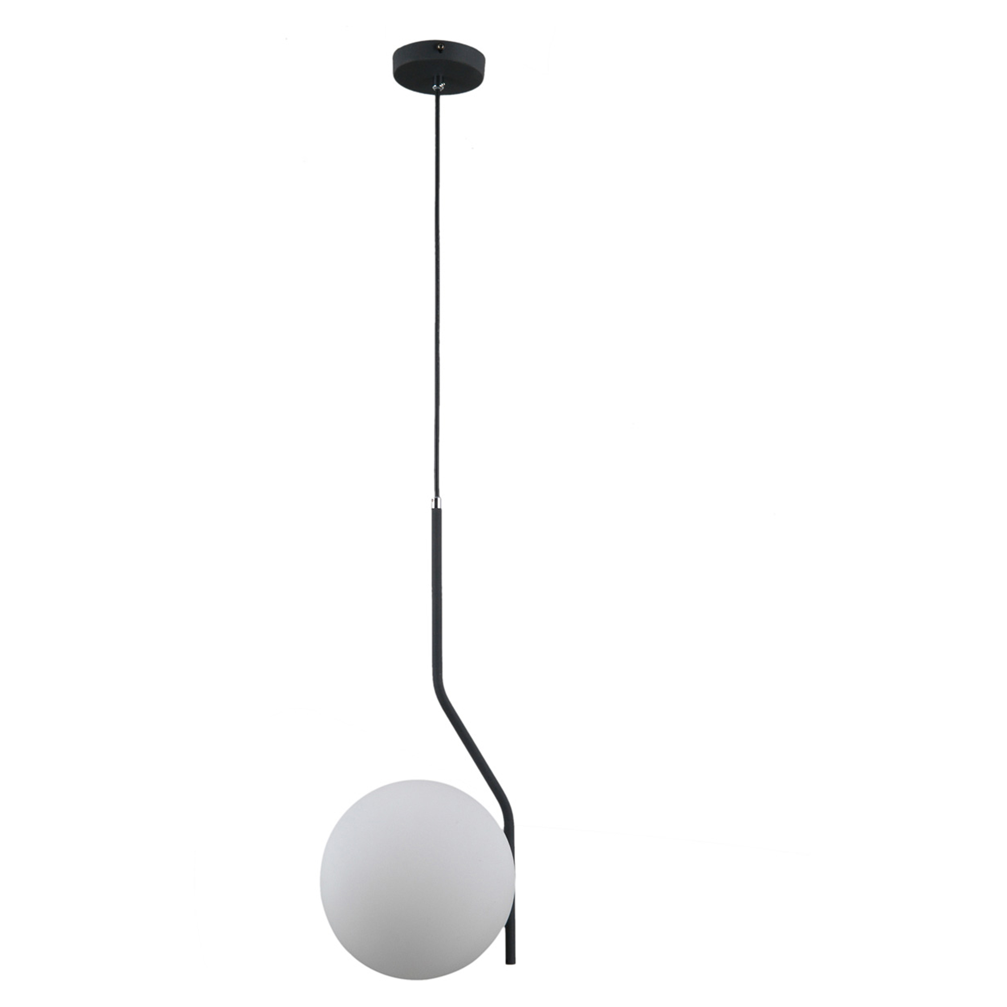 Hängande Lampa Carilia Uno Grafit, Vit Matt