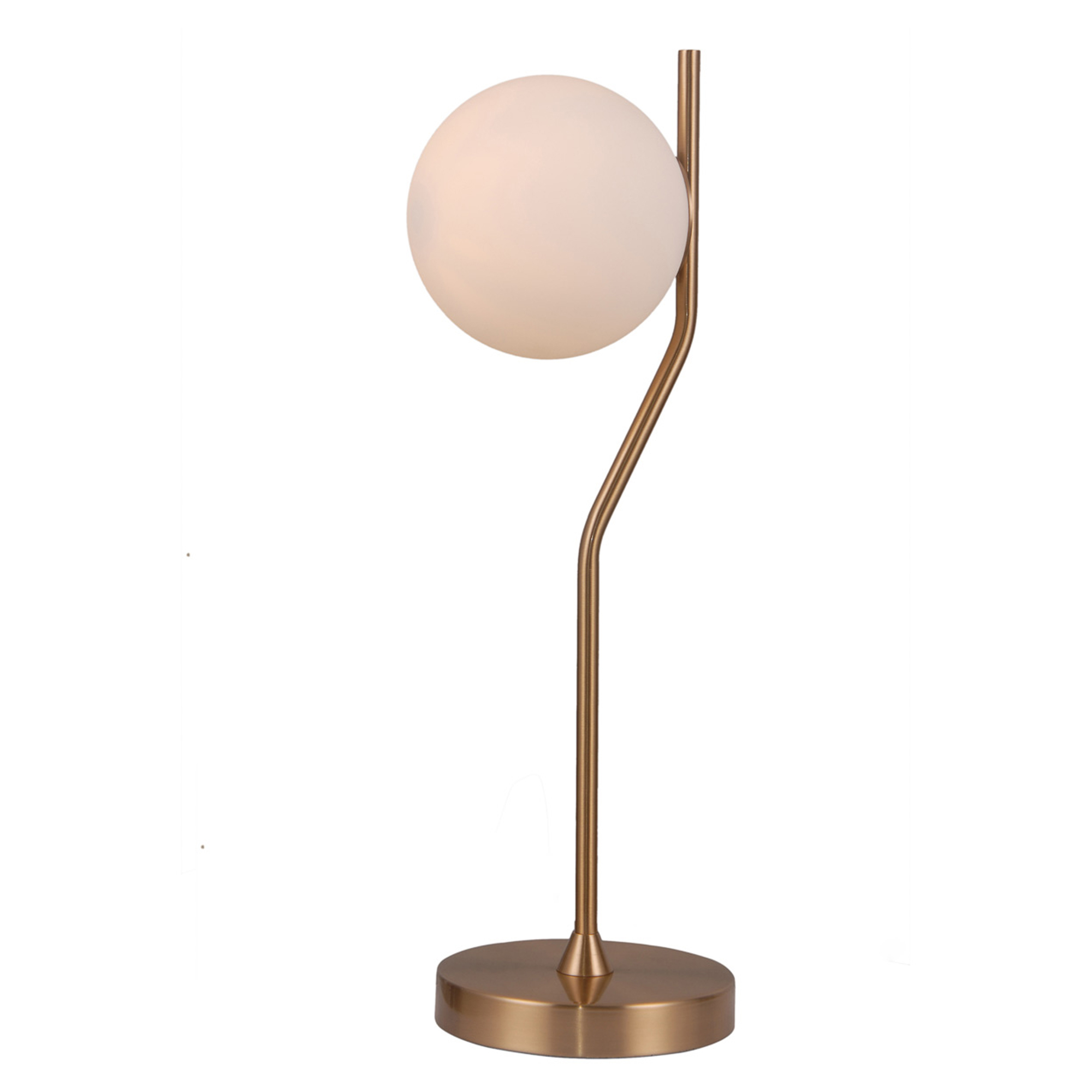 Bordslampa Carilia Honungsmässing, Vit Matt