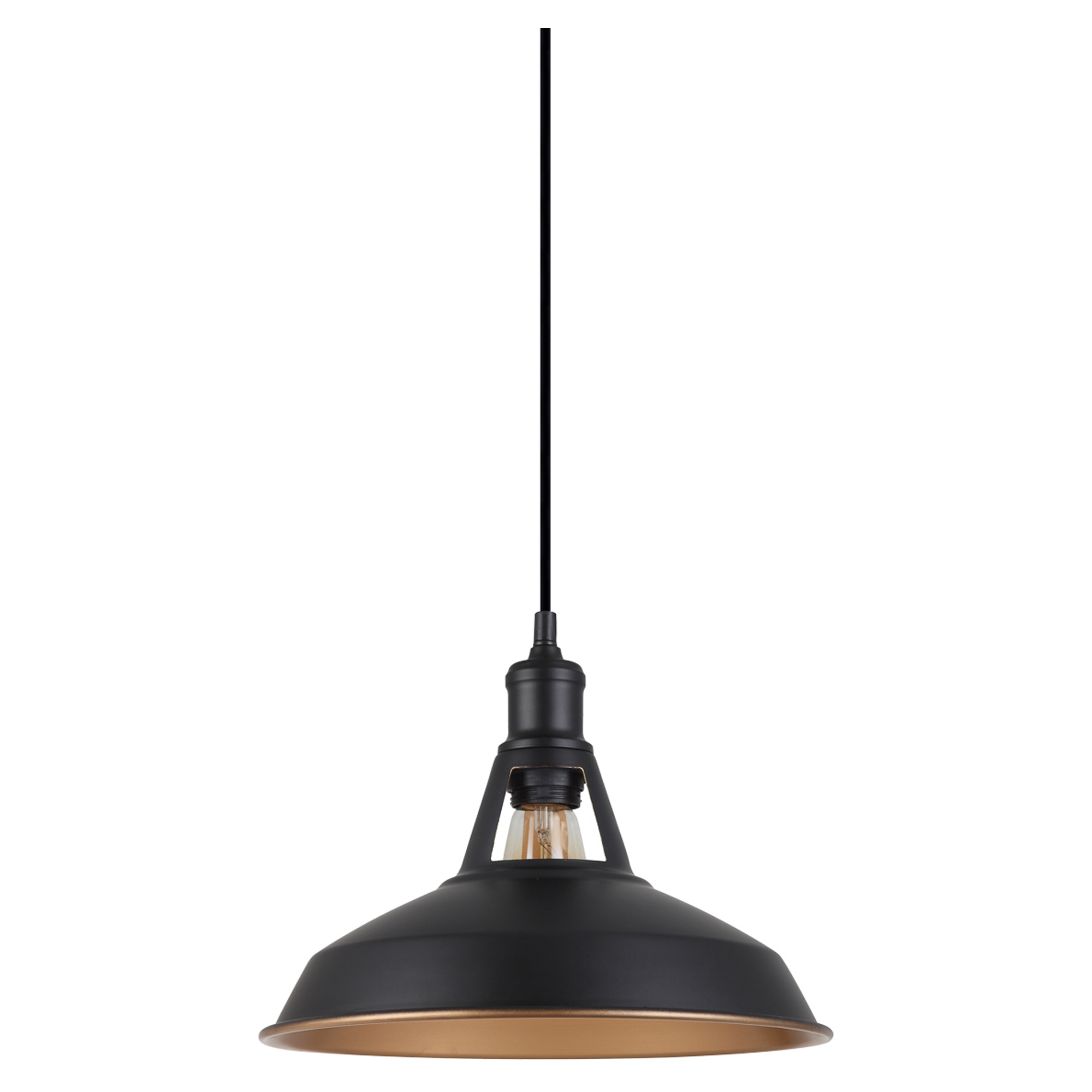 Hängande Lampa Froya Svart, Guld Matt