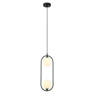 Hängande Lampa <strong>Lumos</strong>  Duo Svart, Vit Matt