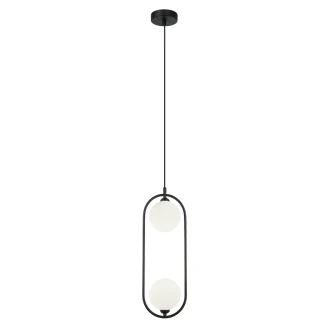 Hängande Lampa <strong>Lumos</strong>  Duo Svart, Vit Matt