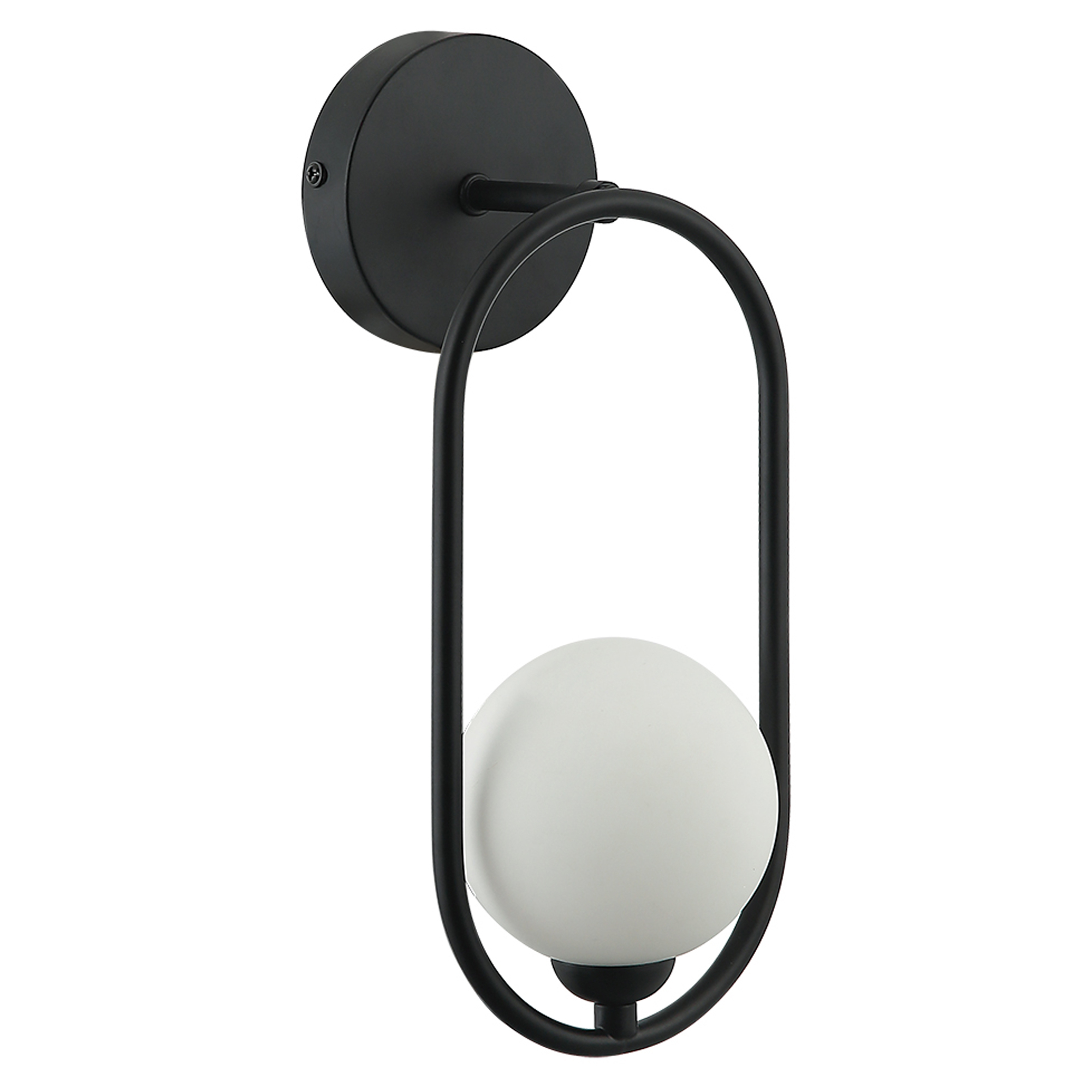 Vägglampa Lumos Svart, Vit Matt