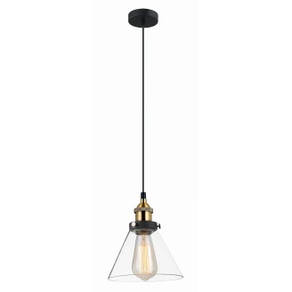 Hängande Lampa <strong>Gretan</strong>  Transparent, Svart Matt