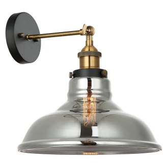 Vägglampa <strong>Huron</strong>  Rökig Blank