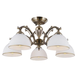 Hängande Lampa <strong>Fenira</strong>  Penta Antikbrons, Vit Matt