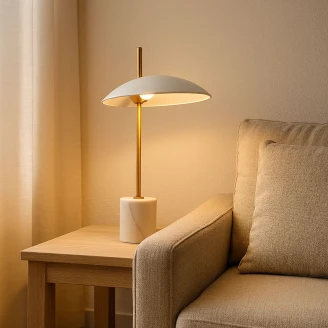 Bordslampa <strong>Vilano</strong>  Vit Marmor Matt