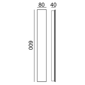 Vägglampa <strong>Mutria</strong>  4000 K Svart Matt 60 cm
