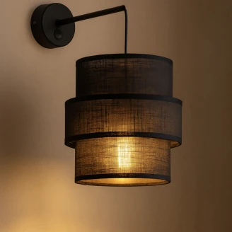Vägglampa <strong>Luma</strong>  Svart Matt