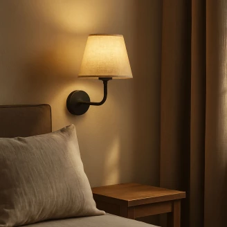 Vägglampa <strong>Lennox</strong>  Linne Matt