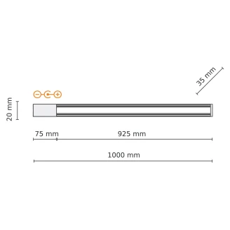 Strömskena <strong>Tracer 1-Fas</strong>  Vit 100 cm