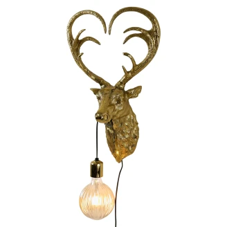 Werner Voss Vägglampa Älg <strong>Urban Jungle</strong>  Guld Blank