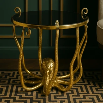 Werner Voss Sidobord <strong>Octopus</strong>  Guld, Svart Blank