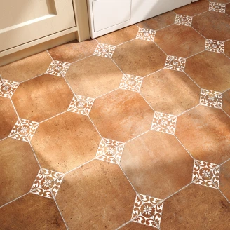 Klinker <strong>Terrarose</strong>  Orange-Vit Matt-Blank 23x23 cm