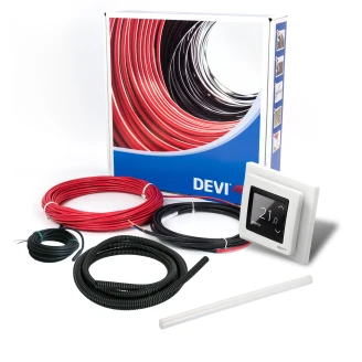 Golvvärmepaket DEVIcomfort™ 10T - 10 W/m, 41 m + Termostat DEVIreg™ Touch