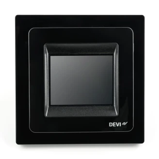 Termostat <strong>DEVIreg™ Touch</strong>  Pure Black - Pekskärm, Rums- och Golvgivare