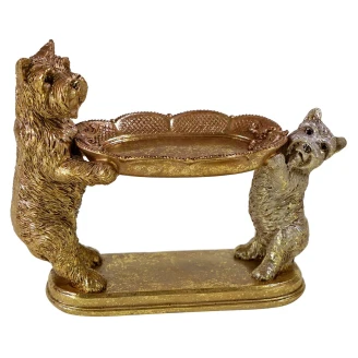 Werner Voss Dekorationsfigur med Hållare <strong>Dogs</strong>  Guld