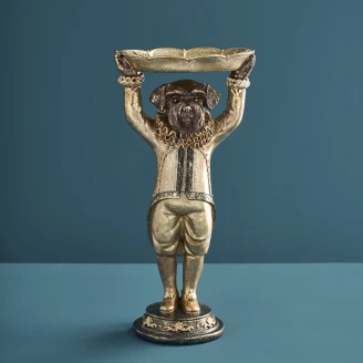 Werner Voss Dekorationsfigur med Hållare <strong>Dog</strong>  Guld