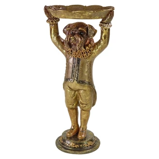 Werner Voss Dekorationsfigur med Hållare <strong>Dog</strong>  Guld
