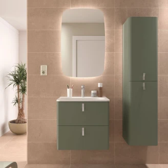 Högskåp <strong>Avrel</strong>  Skogsgrön Matt med Handtagen Krom