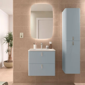 Högskåp <strong>Avrel</strong>  Ljusblå Matt med Handtagen Krom