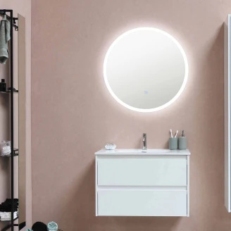Spegel <strong>Lumeo</strong>  LED med Akrylkant Dimbar Ø 60 cm