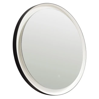 Spegel <strong>Lumeo</strong>  LED med Akrylkant Dimbar Svart Ø 70 cm