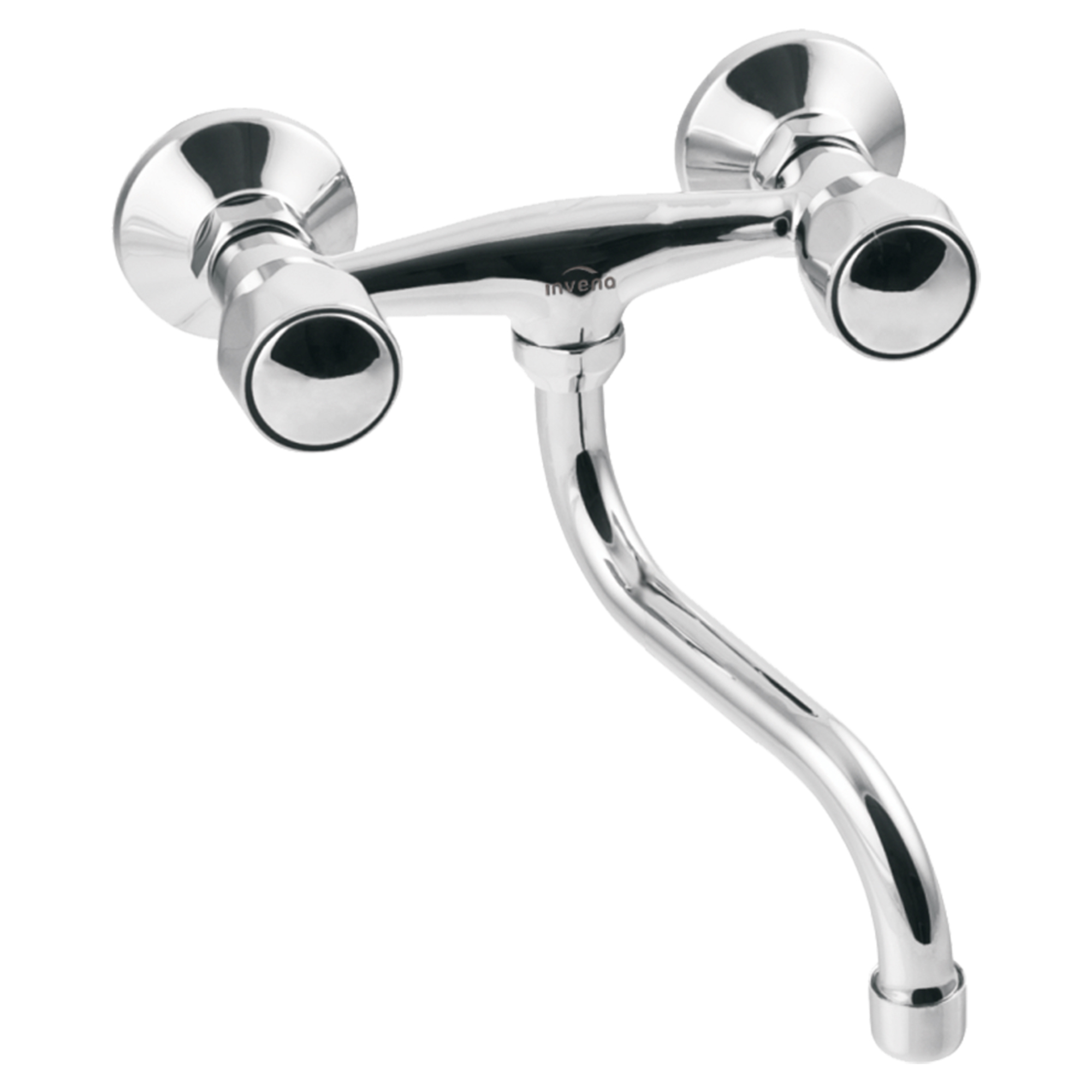 Väggmonterad Tvättställsblandare Wexford 20 cm Krom Blank