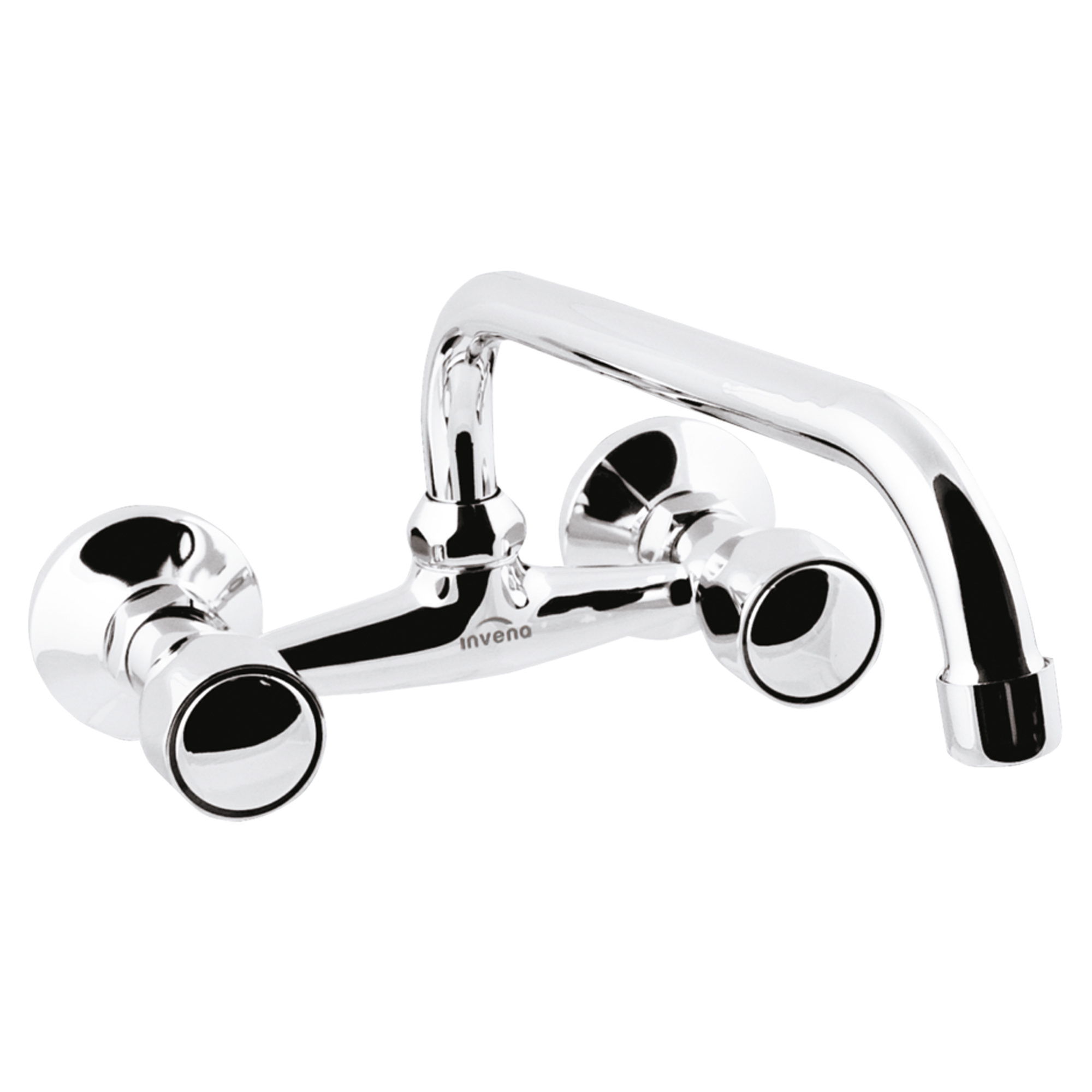 Väggmonterad Tvättställsblandare Wexford 20 cm Krom Blank U-typ