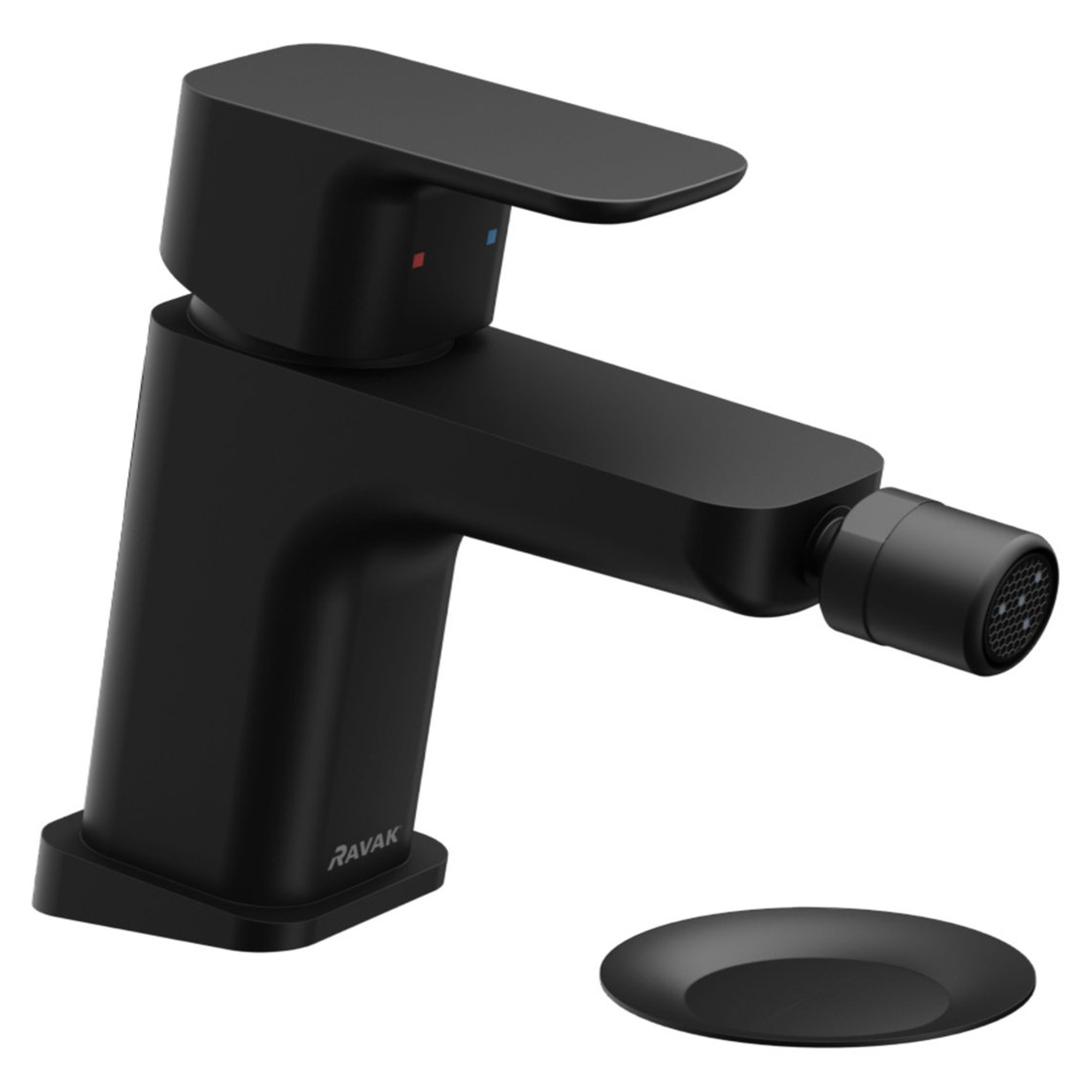 Ravak Bidéblandare 10 Degrees Free Svart Matt med Bottenventil
